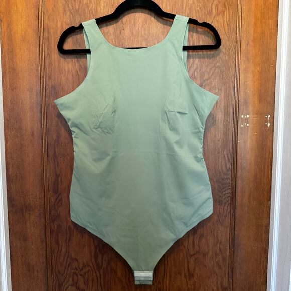 NWT Pinsy Bonded High Neck Shapesuit Bodysuit XL Sage Green‎ Shapewear - Picture 2 of 9